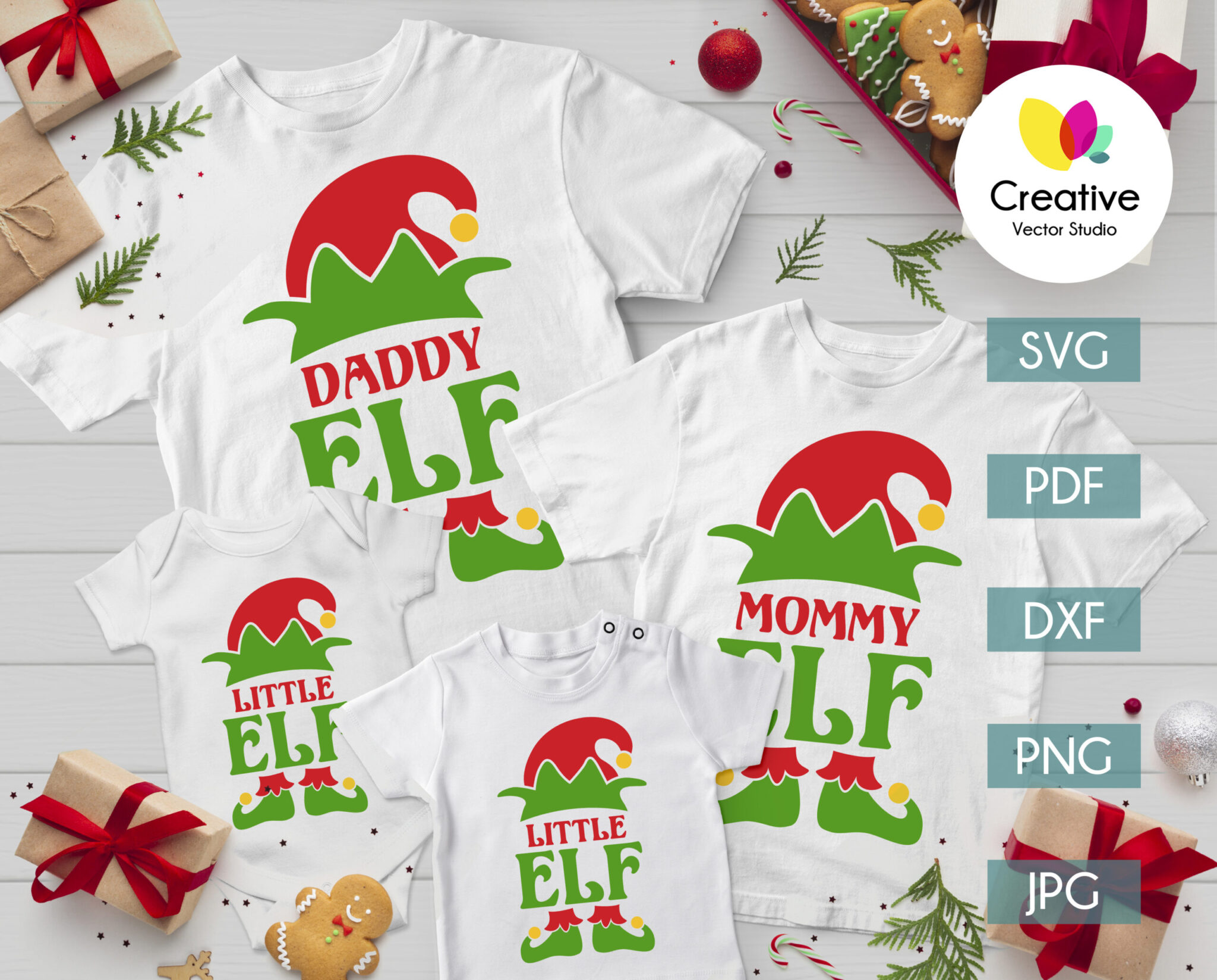 Download Christmas Elf Family SVG | Creative Vector Studio