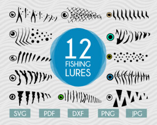 fishing lure svg bundle