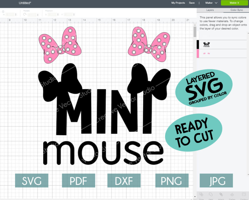Mini Mouse Family SVG t-shirt iron-on print