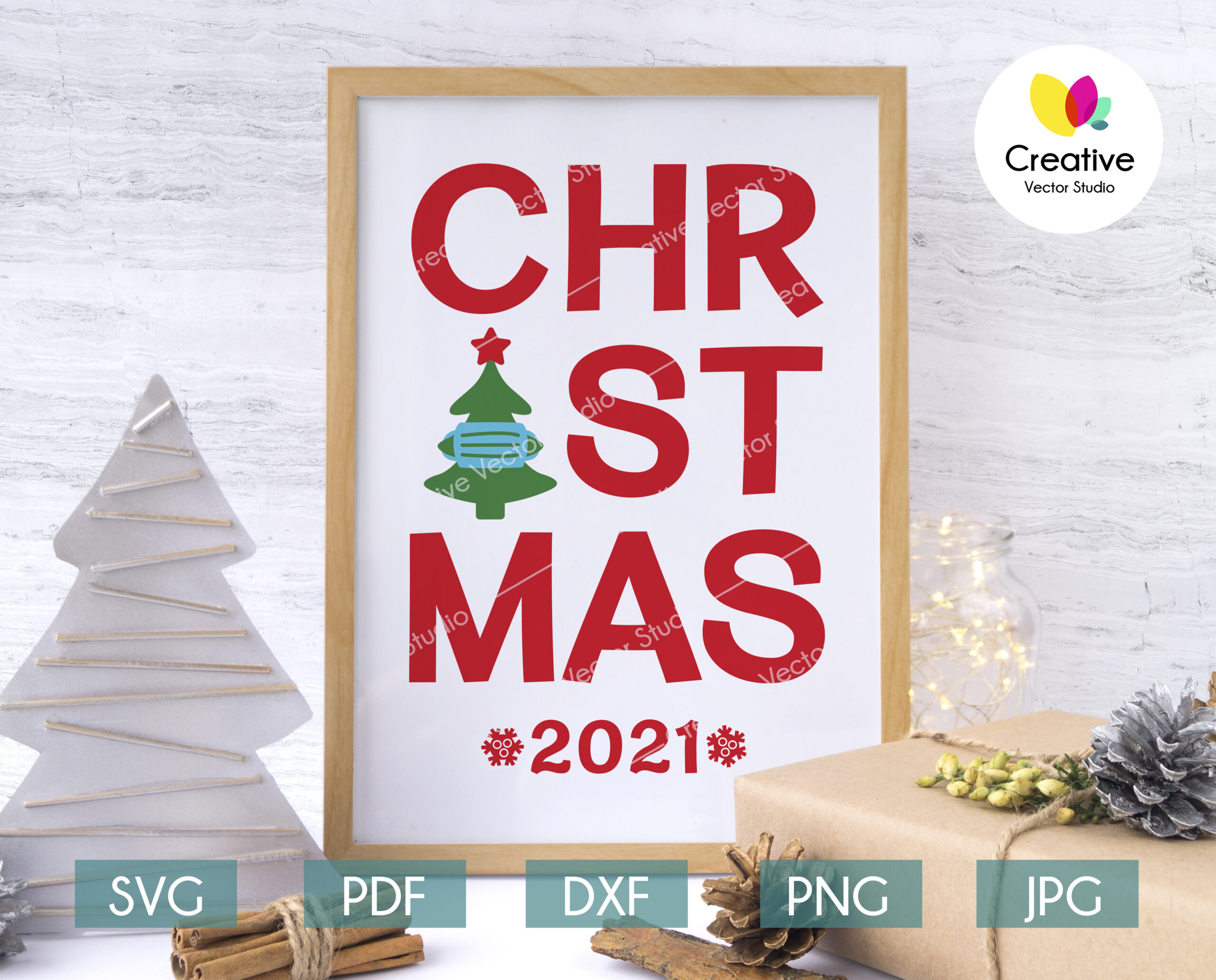 Download Quarantine Christmas Tree SVG | CreativeVectorStudio