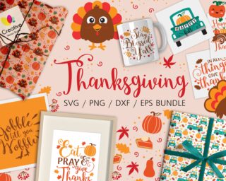 fall and thanksgiving svg bundle