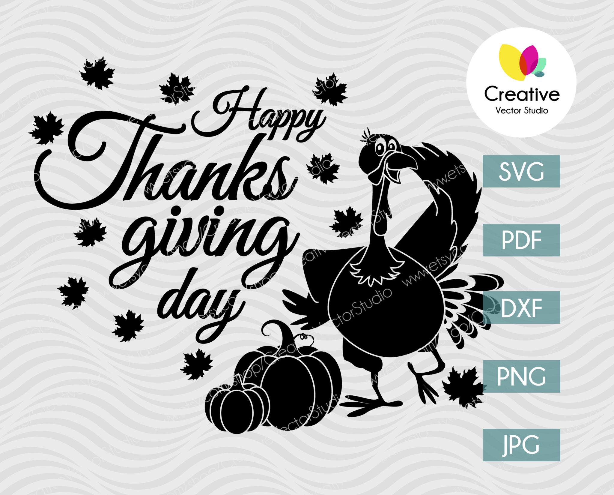 Happy Thanksgiving Day svg, Turkey svg, Grateful Thankful Blessed svg