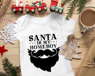 Santa is my homeboy svg is print/cut file compatible with Cricut and Silhouette cutting machines