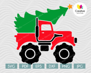 Christmas Monster Truck svg shirt design
