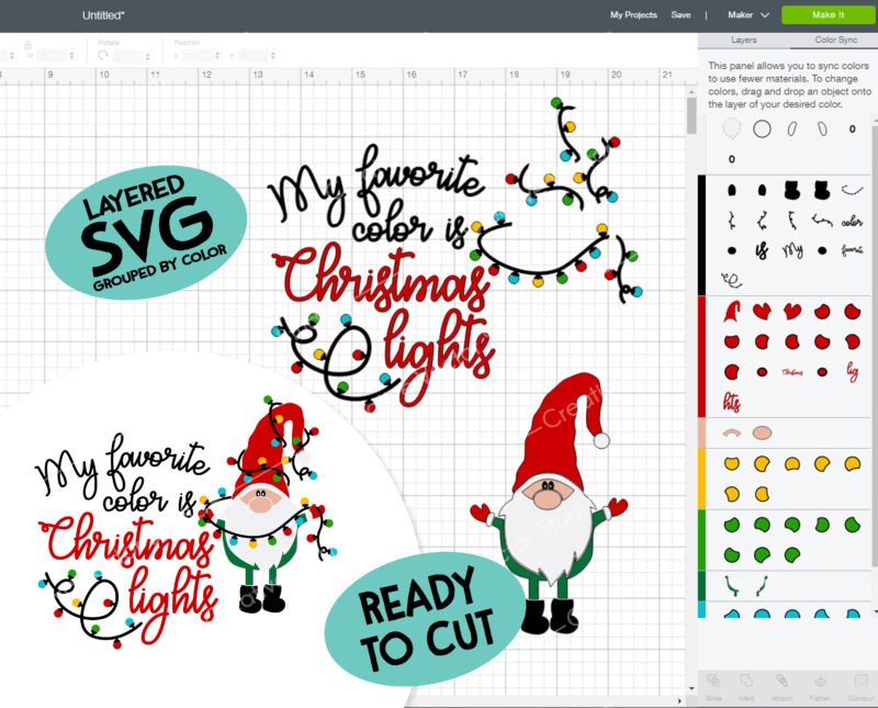 My favorite color is christmas lights svg ready to cut
