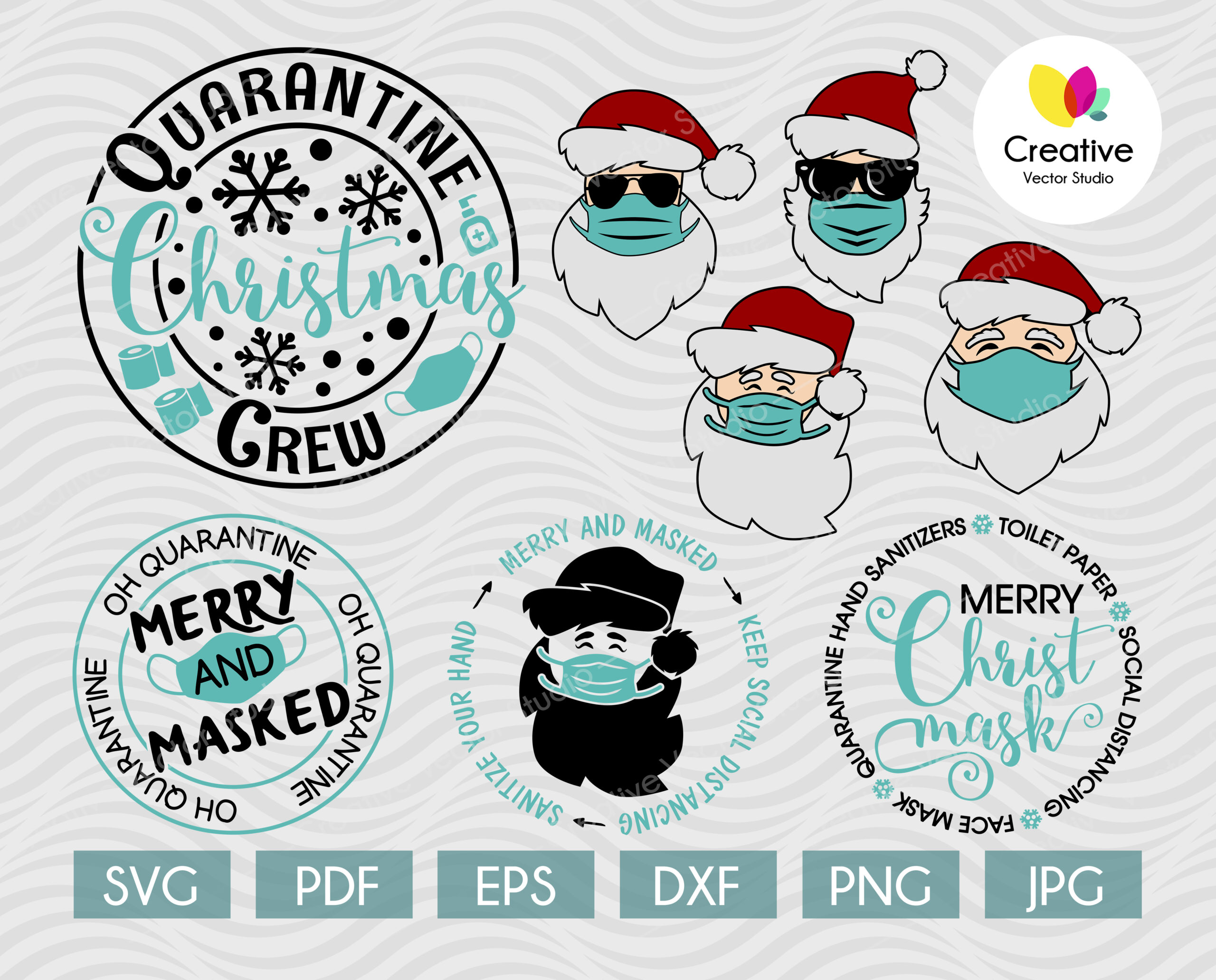 Download Quarantine Christmas Svg Bundle Creative Vector Studio