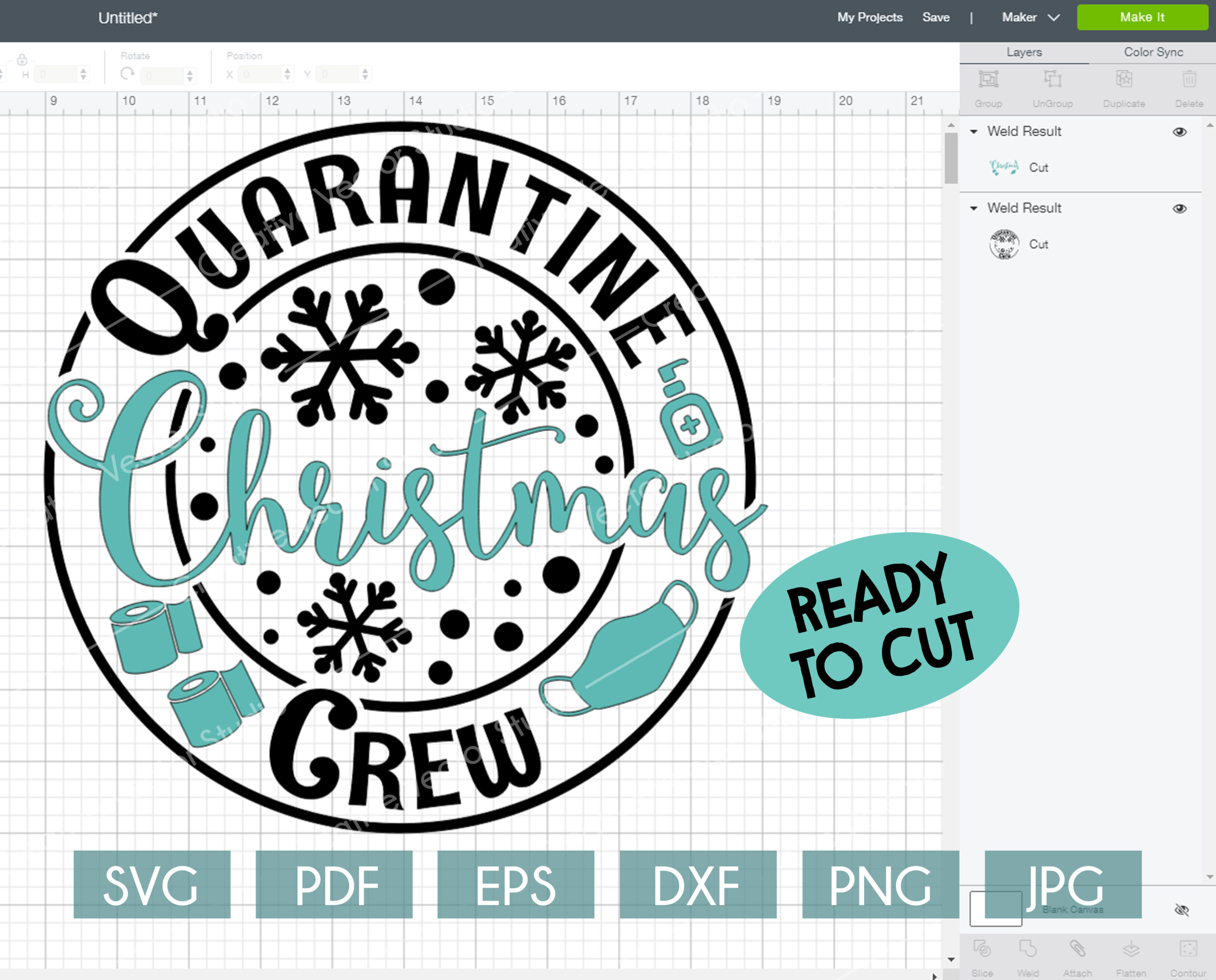 Download Quarantine Christmas SVG Bundle | CreativeVectorStudio