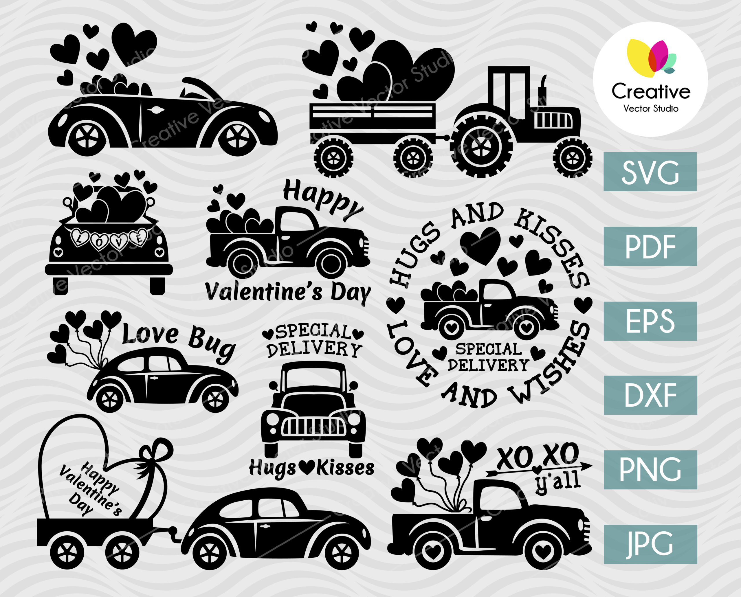 Download Valentine Truck SVG Bundle | CreativeVectorStudio