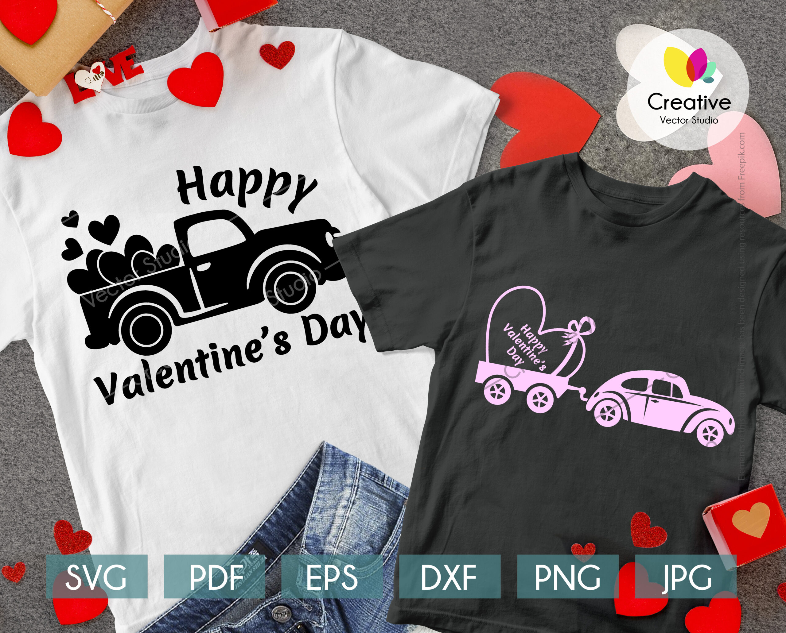 Valentines Day Ribbon Badge PNG & SVG Design For T-Shirts