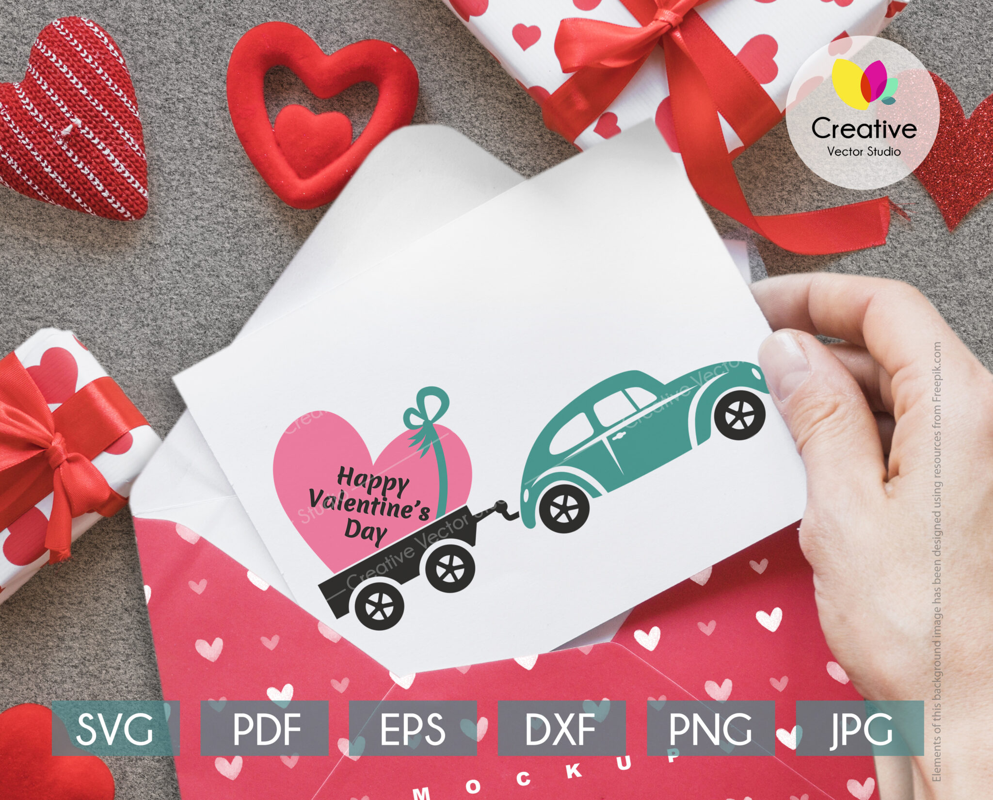 Download Valentine Vintage Truck SVG bundle | CreativeVectorStudio