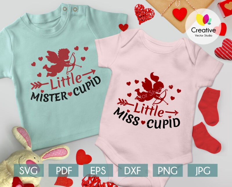Little Miss and Mister Cupid svg