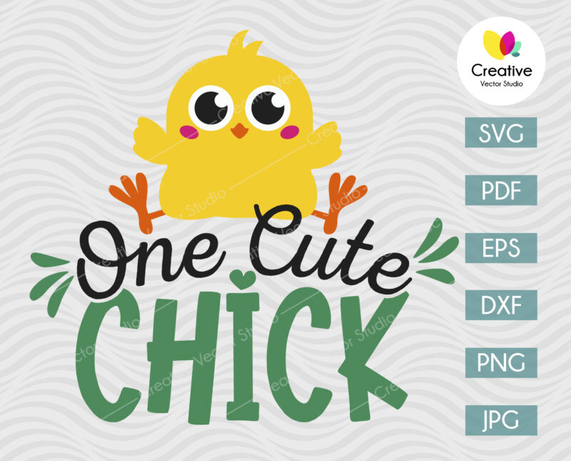 one cute chick svg