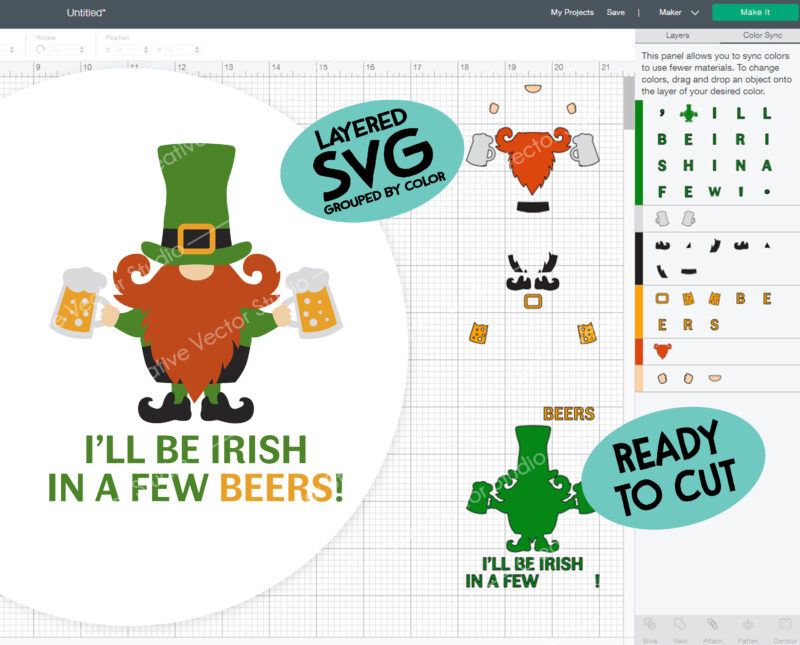 Ill Be Irish In A Few Beers SVG Cut File