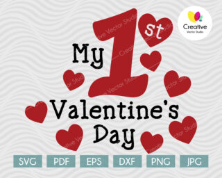 My First Valentines SVG
