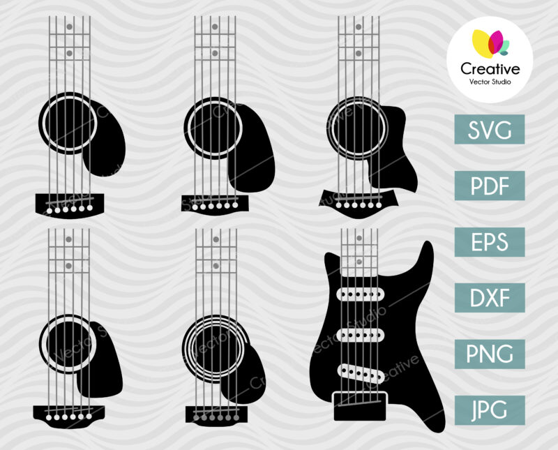 Guitar SVG for tumblers