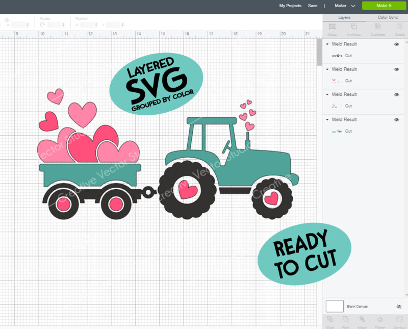 Valentine Tractor SVG