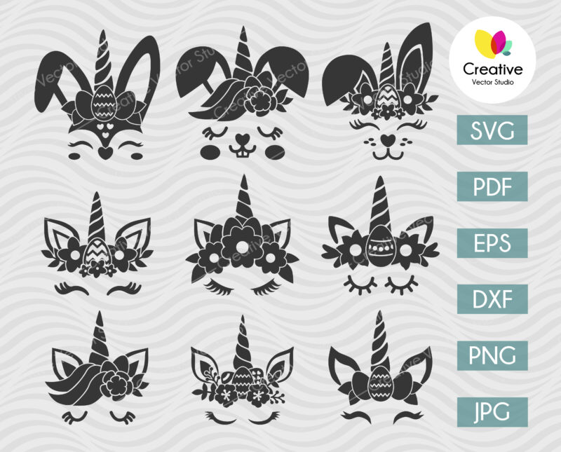 Easter Bunny Unicorn SVG Bundle - Creative Vector Studio