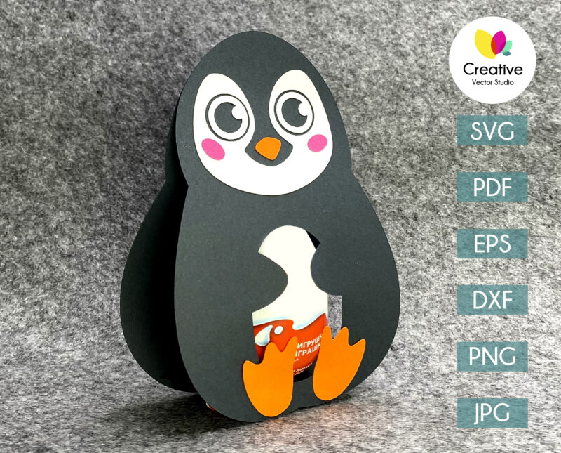 penguin paper egg holder