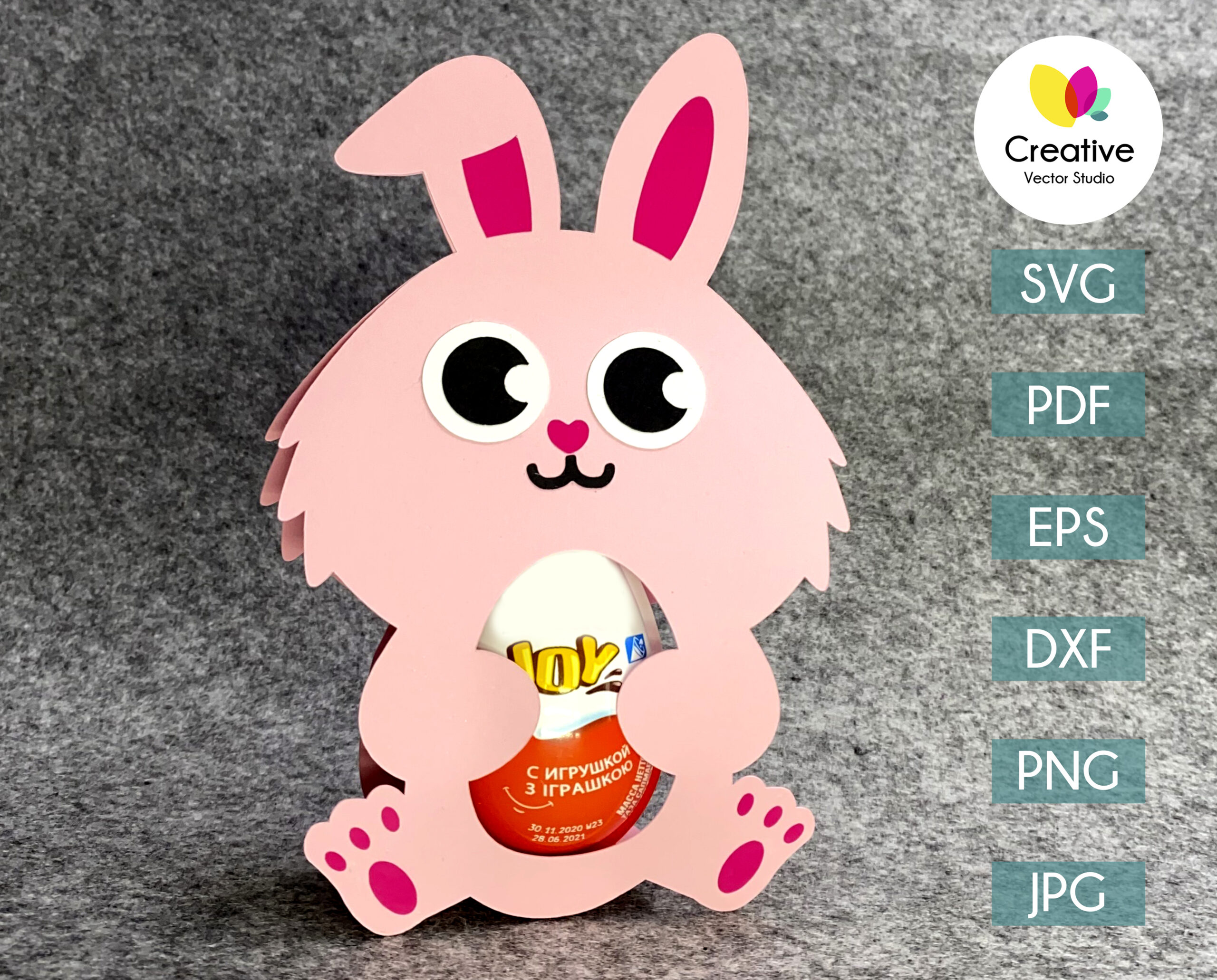 Download Bunny Easter Egg Holder Svg Cut File Creative Vector Studio