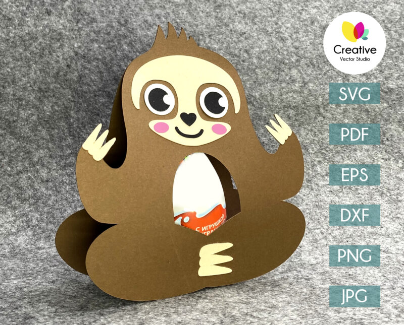 sloth easter egg holder