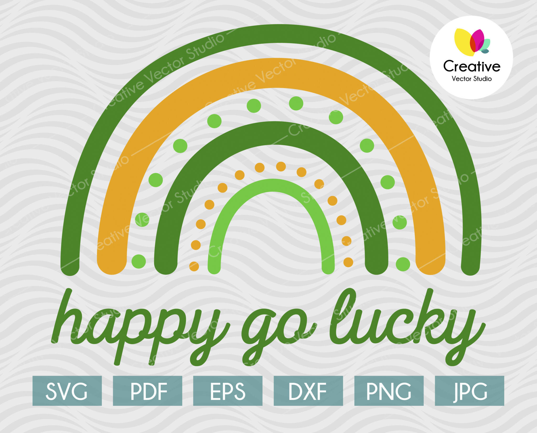 Happy Go Lucky SVG, Lucky Rainbow SVG - Creative Vector Studio