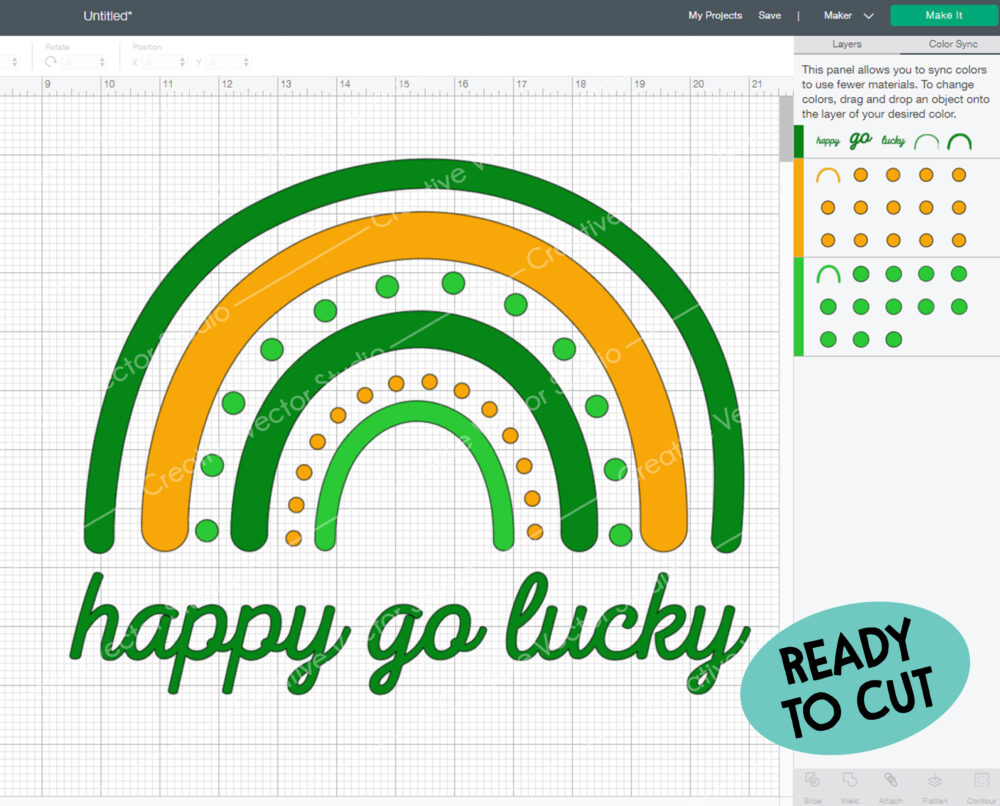 Happy Go Lucky SVG, Lucky Rainbow SVG - Creative Vector Studio
