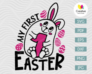 First Easter Bunny SVG