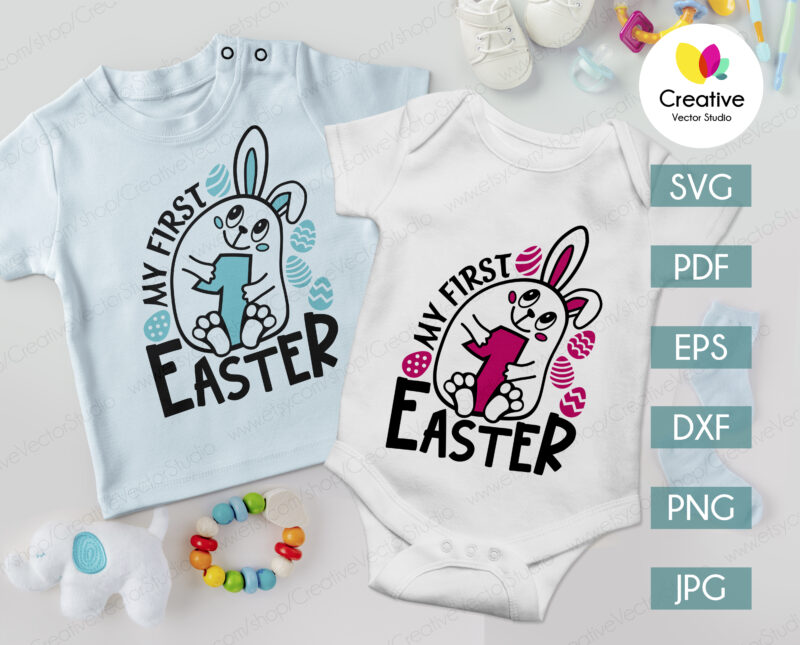 Download First Easter Bunny Svg Creativevectorstudio