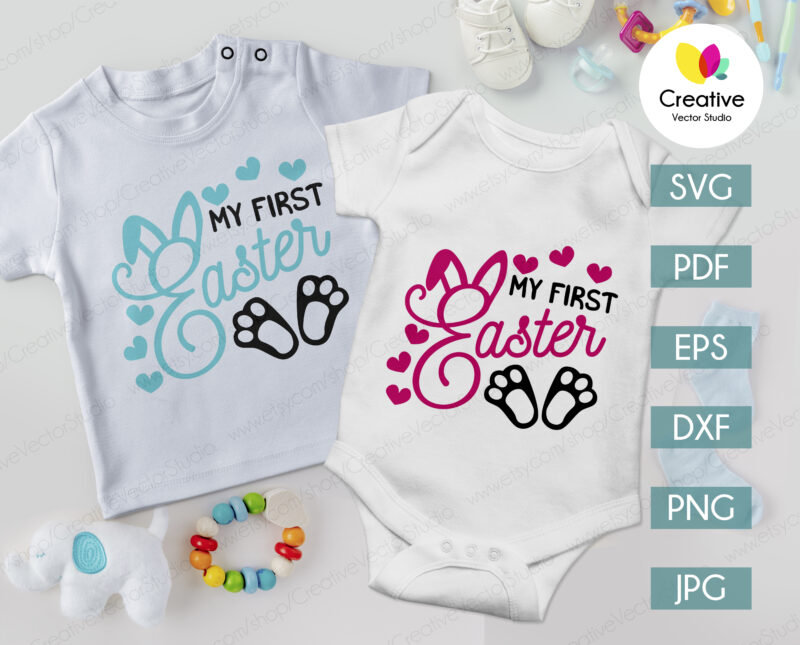 Easter bunny ears svg
