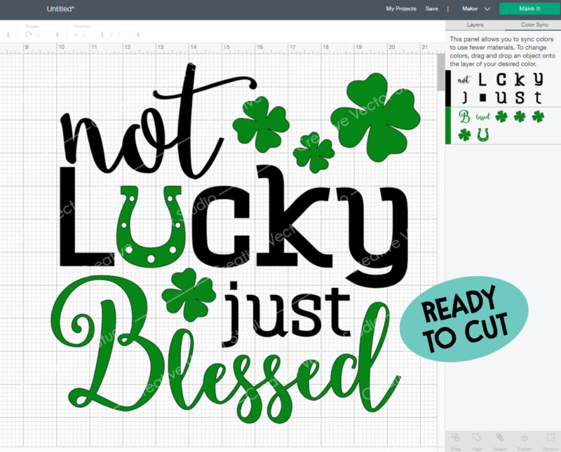 Not Lucky Just Blessed SVG cut file