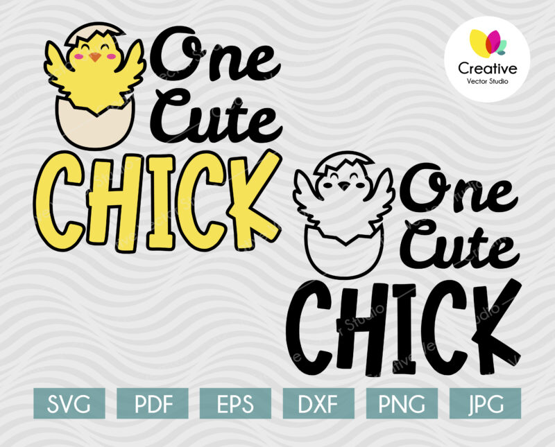 one cute chick svg