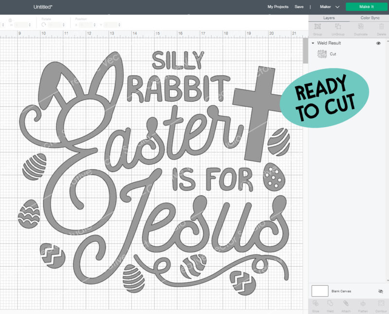 Silly Rabbit Easter is for Jesus SVG