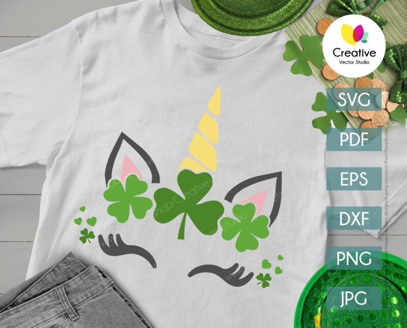 Unicorn St Patricks Day SVG/DXF/EPS