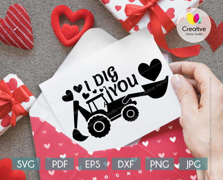 Download Valentine Big Truck and Tractor SVG Bundle | Creative ...