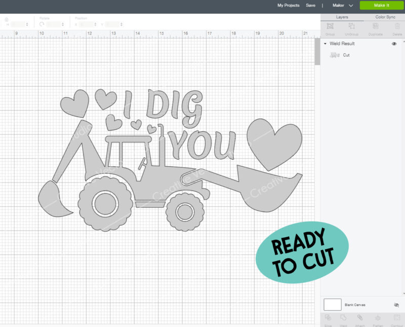 Valentine Tractor svg ready to cut