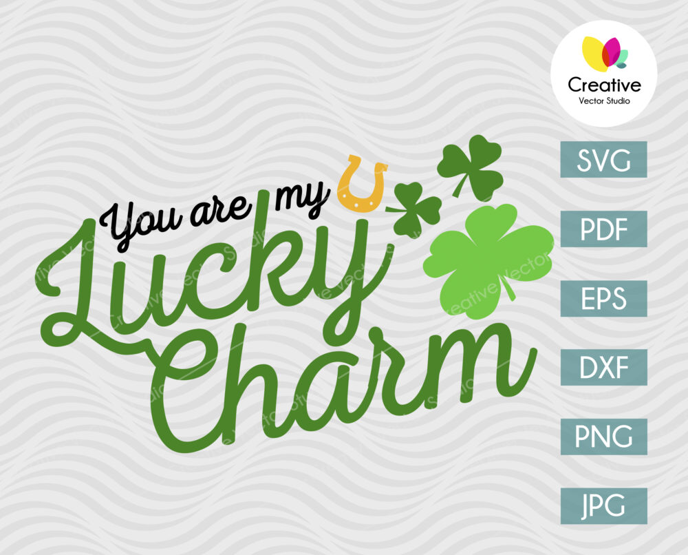 Lucky Charm SVG, PNG, DXF Cut File | Creative Vector Studio