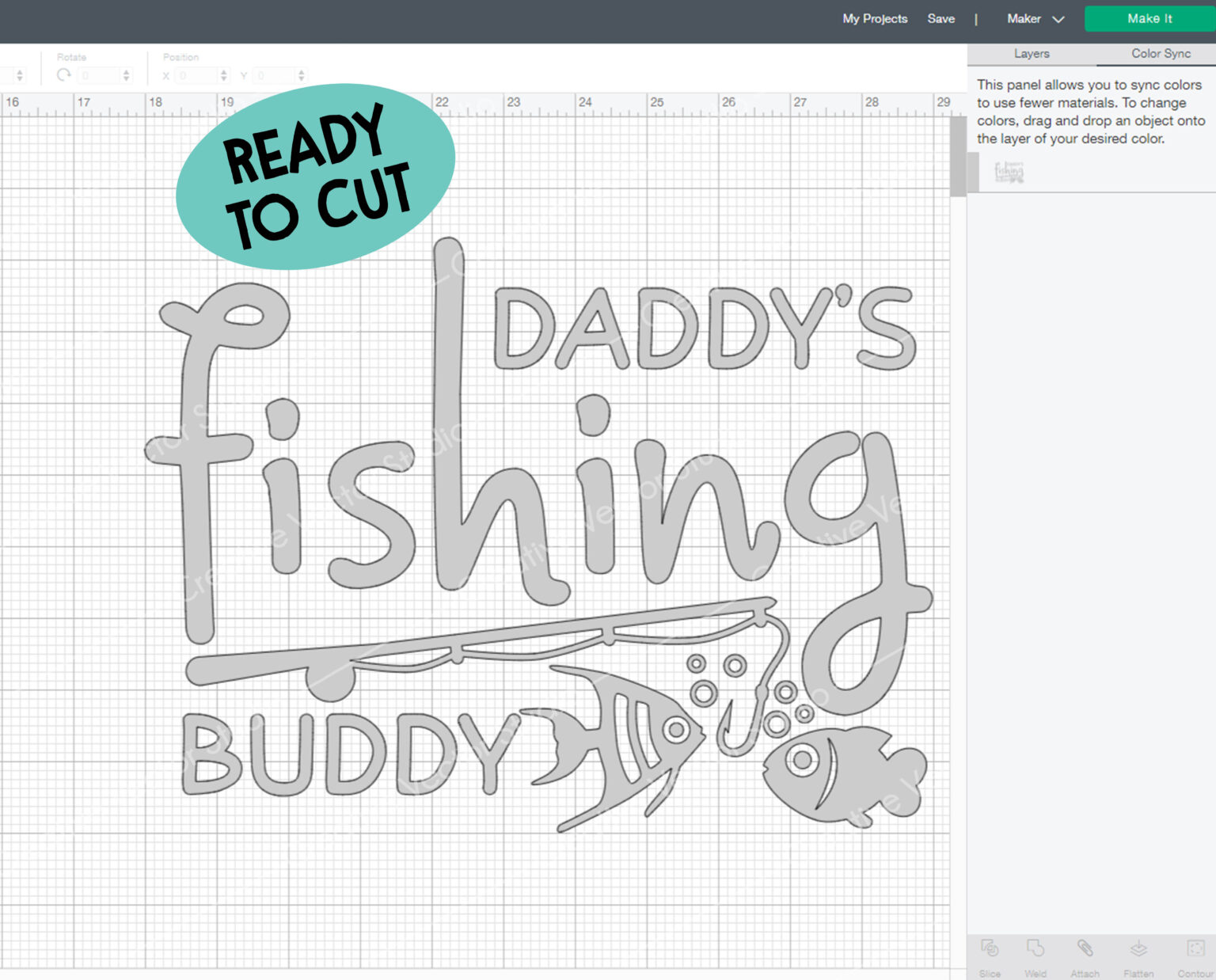 Download Daddy's Fishing Buddy SVG | Creative Vector Studio