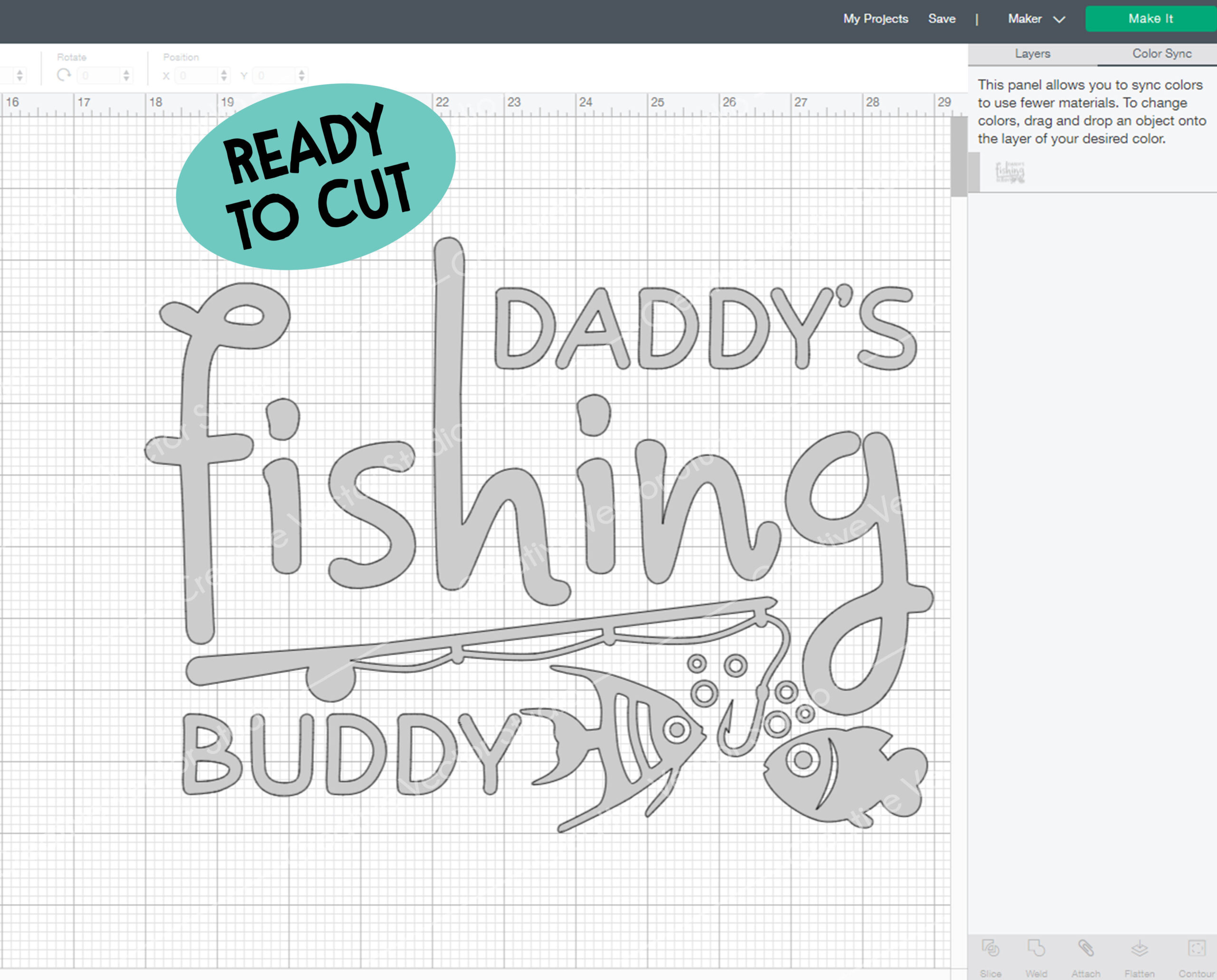 Daddy's Fishing Buddy SVG