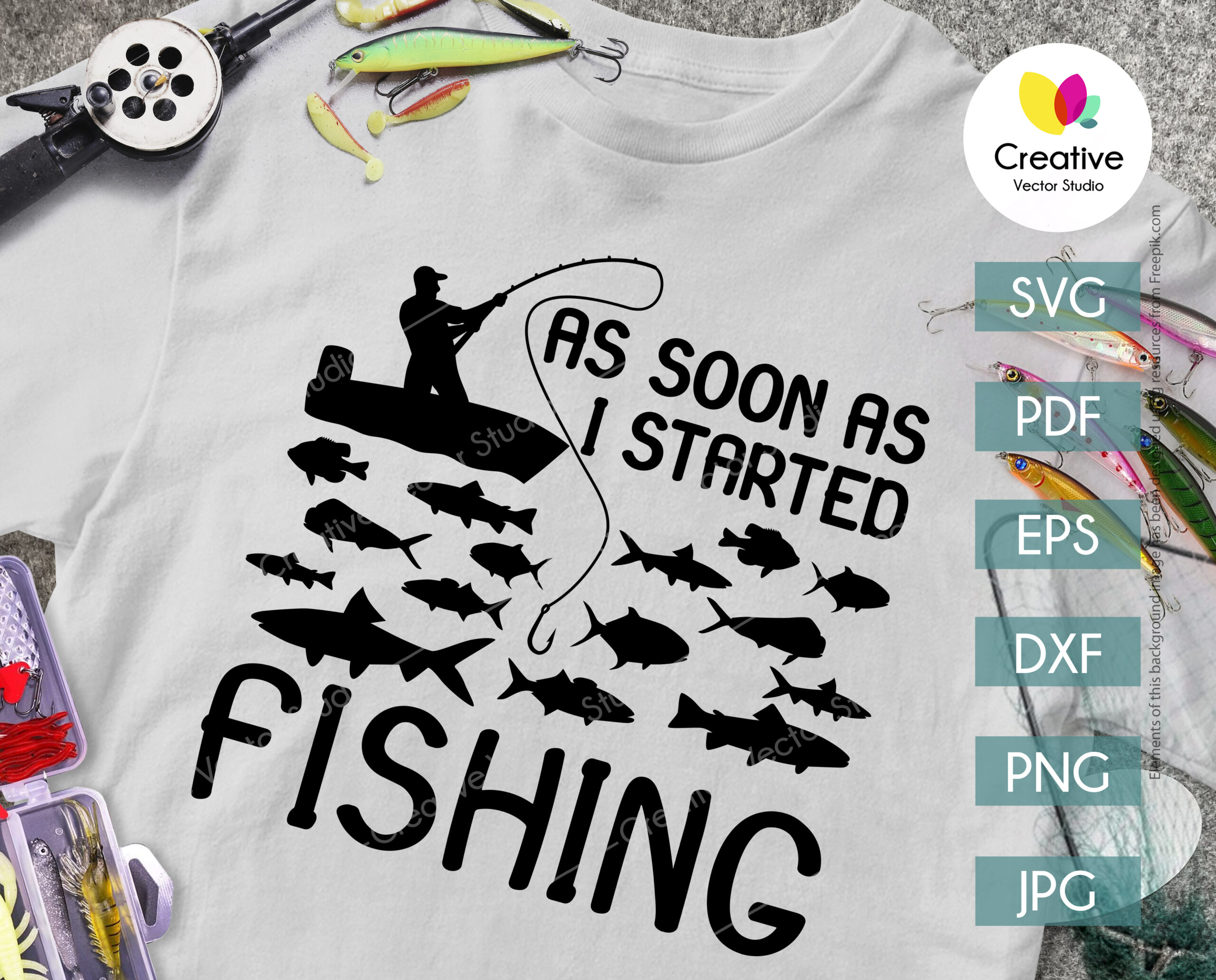 Download Fishing Svg Bundle Cut File Images Creative Vector Studio