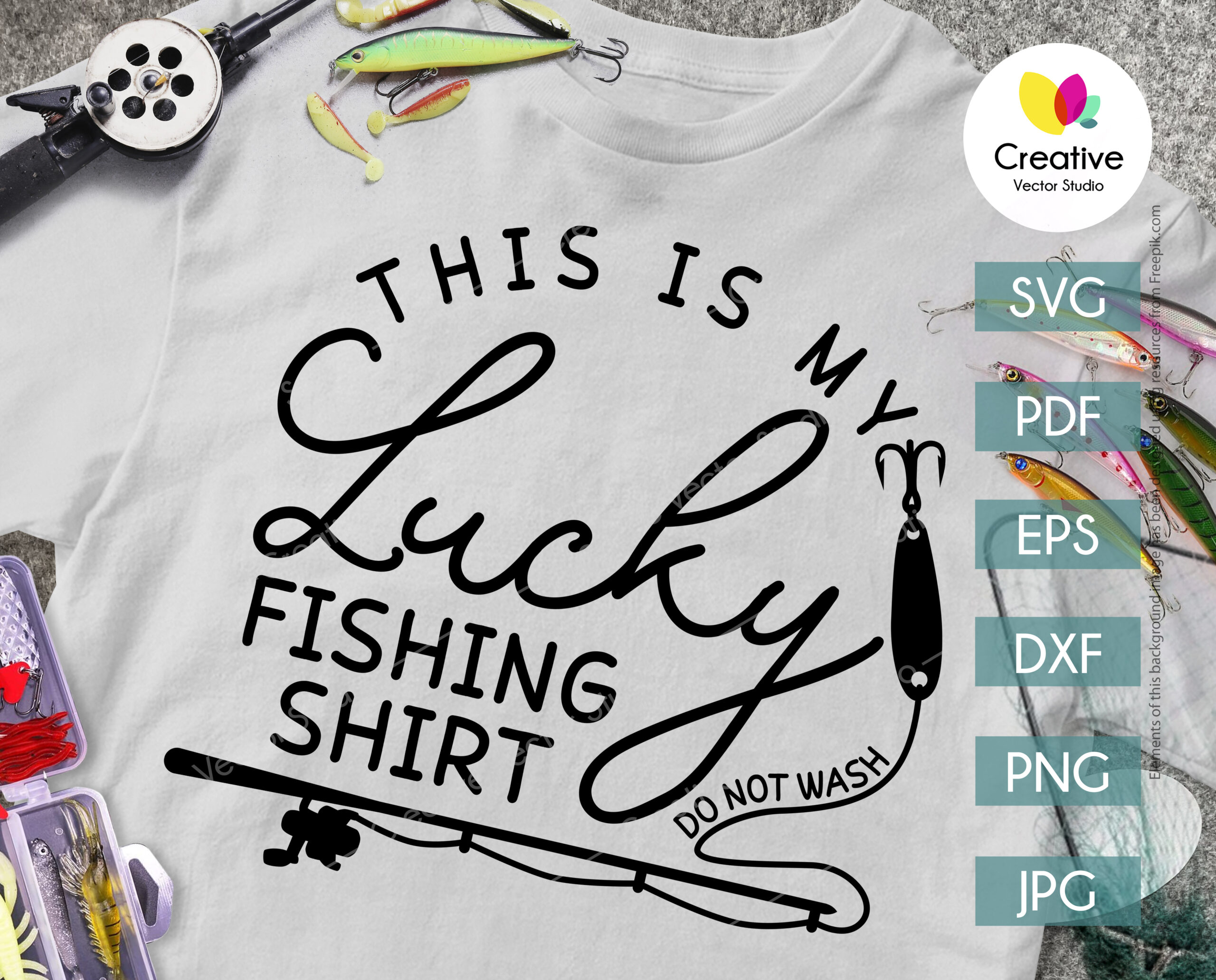 Lucky Fishing Shirt SVG, Fishing SVG Graphic by relaxnayem · Creative  Fabrica