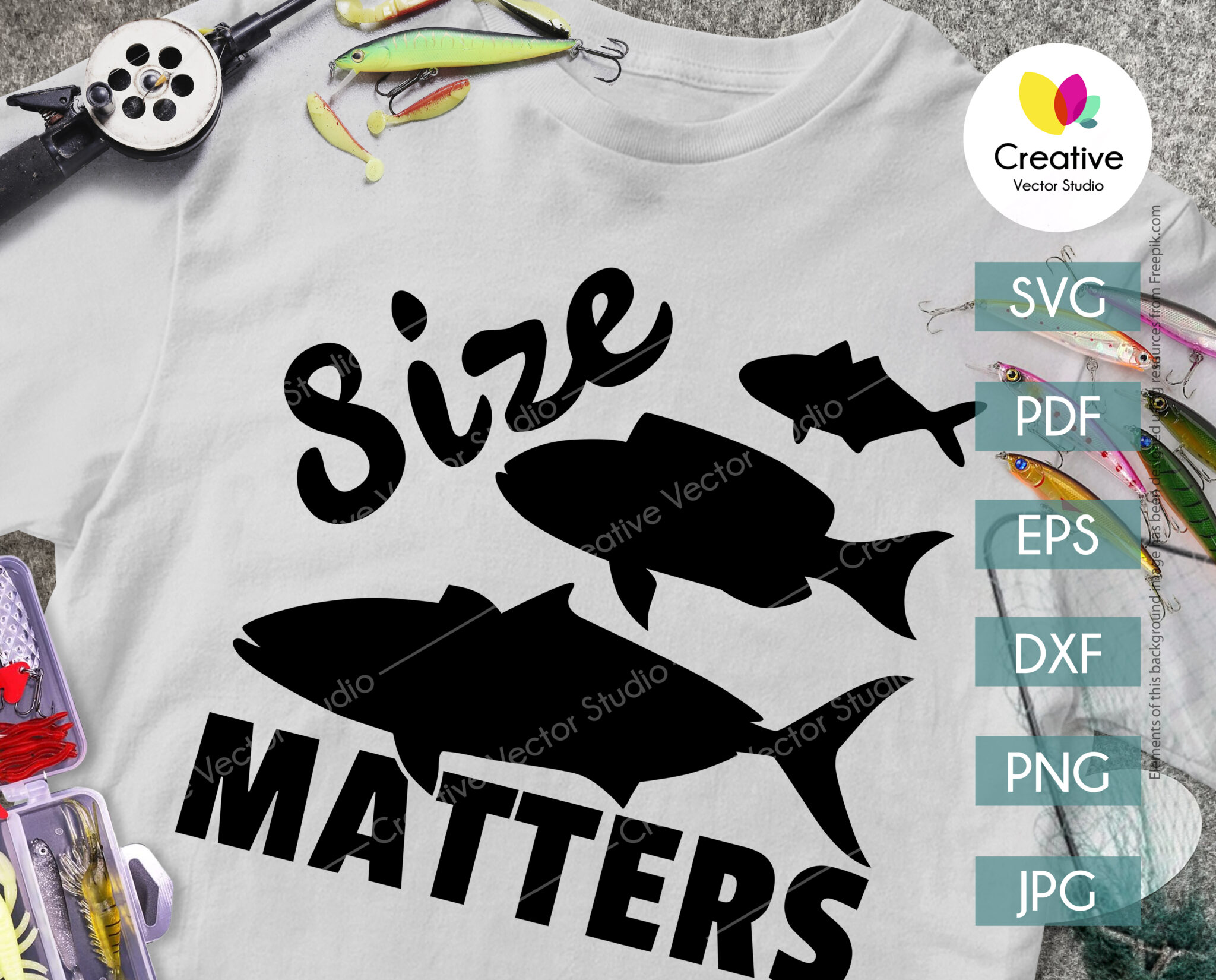 Size Matters, Fishing SVG | Creative Vector Studio