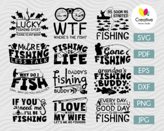 Download Fishing Svg Cut Files Images Creative Vector Studio