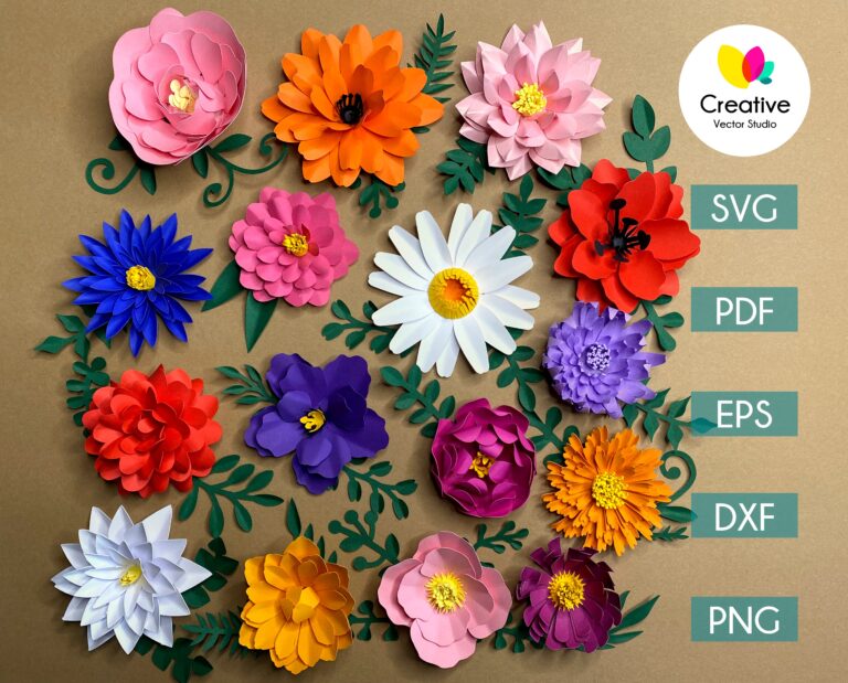 Paper Flower Svg Big Bundle 