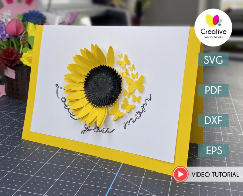 Mothers Day Sunflower SVG