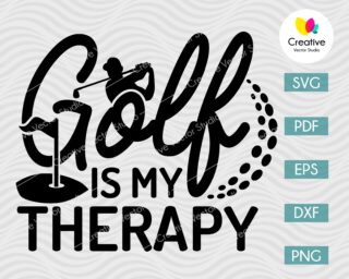 Golf Is My Therapy SVG