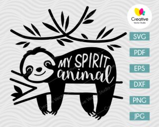 my spirit animal sloth svg