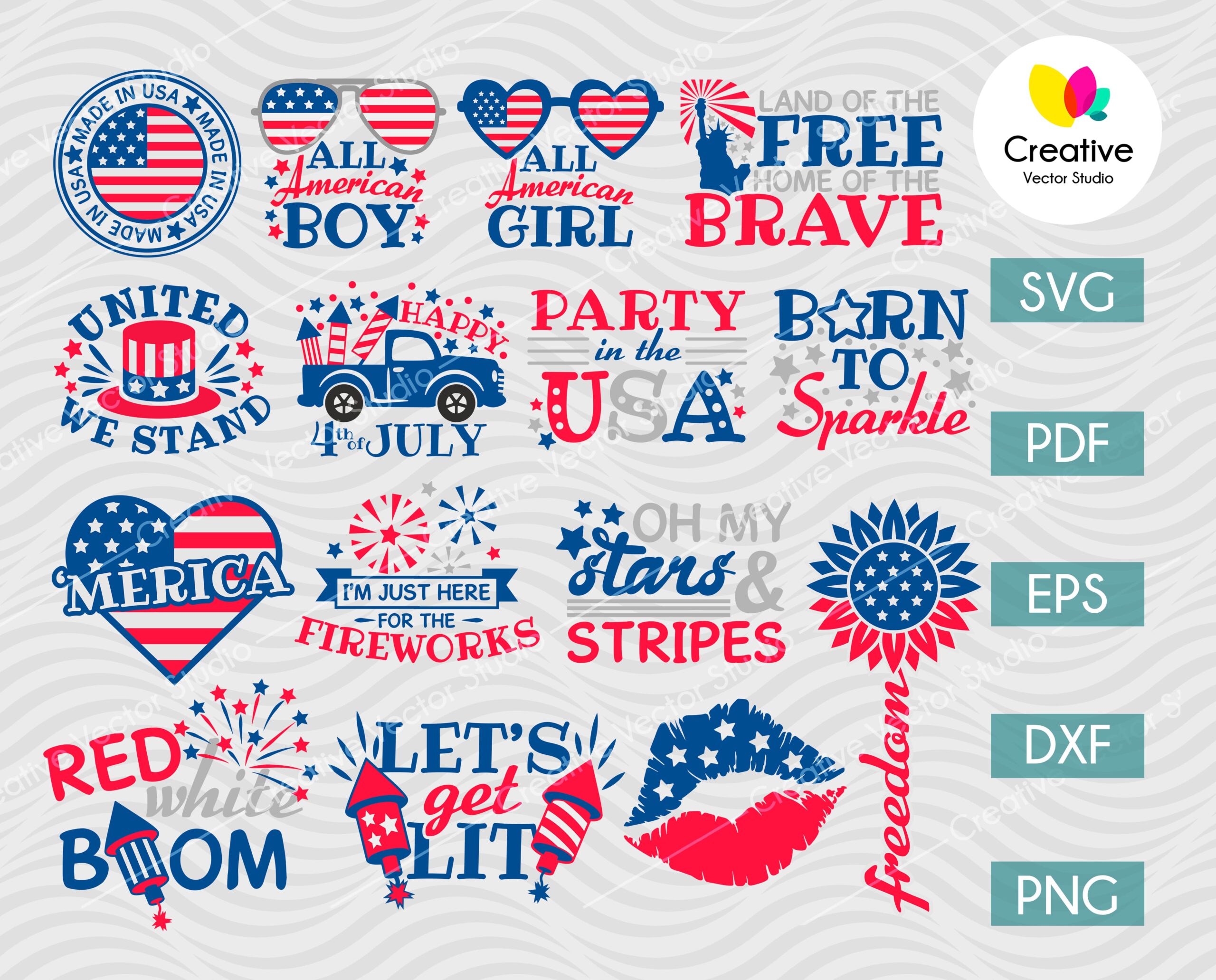 Happy 4th Of July svg vector for t-shirt - Buy t-shirt designs