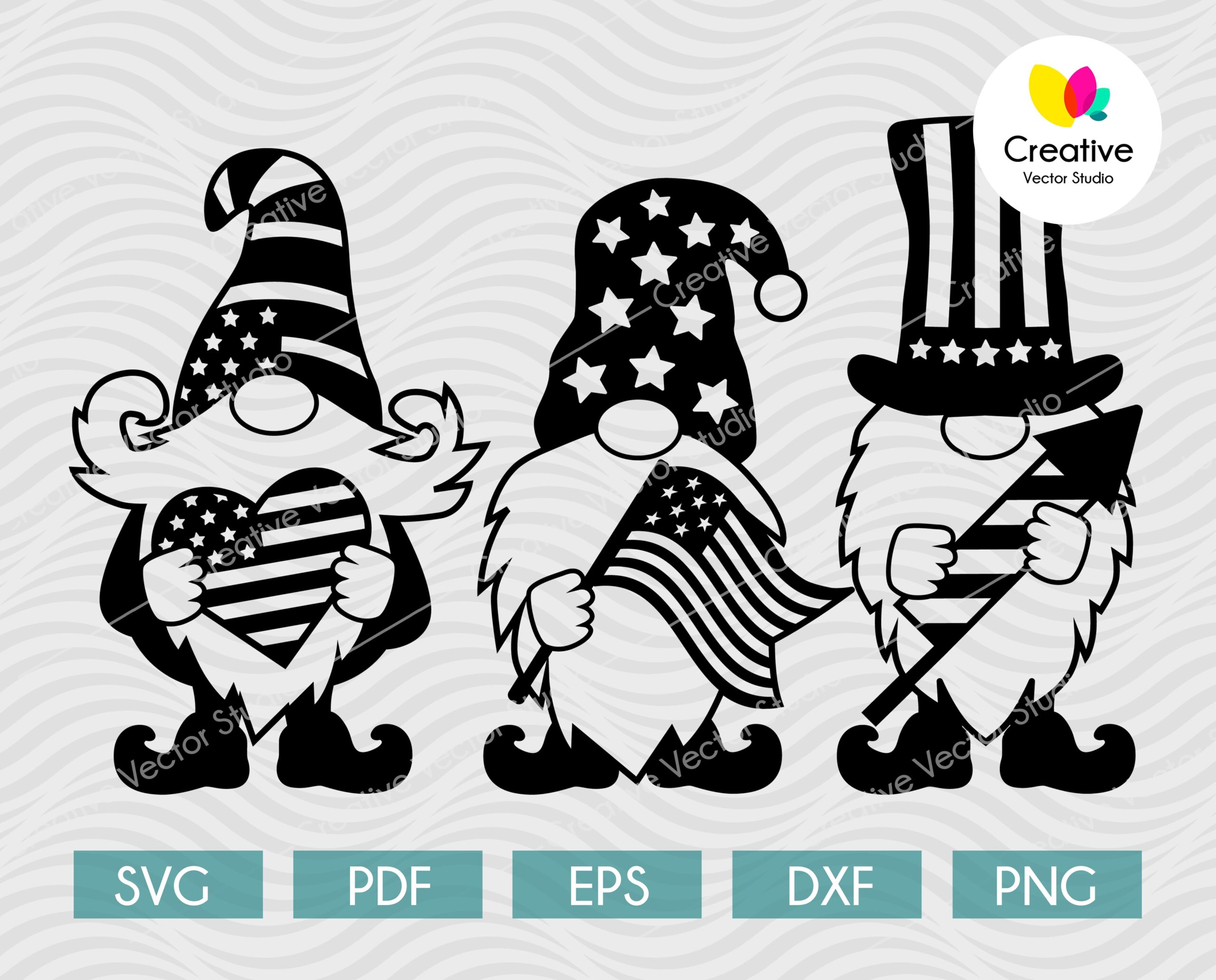 Home Improvement svg jpg png dxf Patriotic Gnomes svg 4th july svg ...