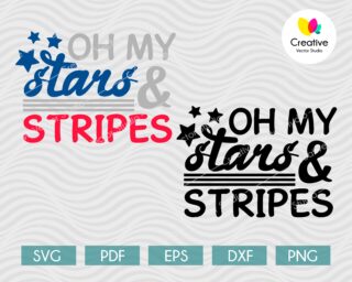 Oh My Stars and Stripes SVG