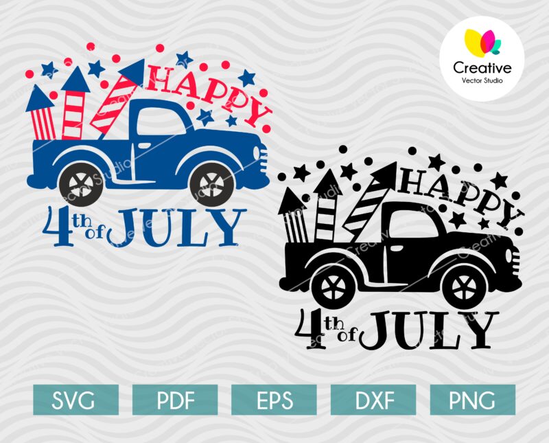 4th of July Truck svg